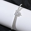 Brass Micro Pave Clear Cubic Zirconia Cuff Bangles KK-D112-04P-1