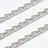 Electroplate Brass Drop Twisted Chains Curb Chains X-CHC-L003B-01P-1
