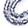 Baking Paint Transparent Glass Beads Strands DGLA-N011-6mm-08-3