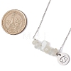 Natural White Moonstone Chip & Constellation Pendant Necklaces NJEW-JN05084-04-3