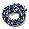 Handmade Blue and White Porcelain Beads Strands PORC-I027-03J-2