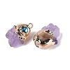 Natural Amethyst Geode Pendants G-N366-01G-2