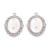 Non-Tarnish 304 Stainless Steel Pendant Cabochon Settings X-STAS-N114-02P-1