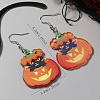 Halloween Pumpkin Alloy Dangle Earrings XN8797-3-2