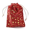 Gold Stamping Christmas Velvet Storage Bags ABAG-Q053-01A-01A-2