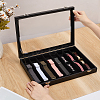 8 Grids PU Leather Jewelry Watch Band Organizer Display Boxes CON-WH0107-80-3