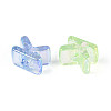 UV Plating Transparent Acrylic European Beads OACR-M027-02K-3