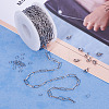 304 Stainless Steel Paperclip Chains Bracelet Necklace DIY Making Kit DIY-TA0009-67-5