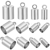32Pcs 4 Style Brass Cord Ends KK-BBC0010-91S-1