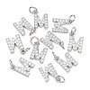 SHEGRACE Brass Micro Pave Clear Cubic Zirconia Pendants XGRQ29805-394P-M-1