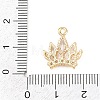 Brass Micro Pave Clear Cubic Zirconia Pendants KK-D225-07G-3