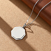201 Stainless Steel Geometric Pendant Necklaces WGD60F5-03-1