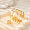 Alloy Multilayer Cuff Bangles & Cuff Rings Sets FS-WG89442-01-4