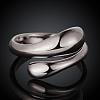 Real Platinum Plated Adjustable Brass Finger Rings for Women RJEW-BB07574-C-3