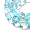 Synthetic Moonstone Beads Strands G-P528-J03-17-3