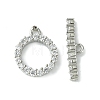 Rack Plating Eco-Friendly Brass Pave Clear Cubic Zirconia Toggle Claps KK-K330-45P-3