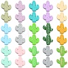30Pcs 15 Colors Food Grade Eco-Friendly Silicone Beads SIL-CJ0001-09-8