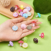 20Pcs UV Plating Opaque Luminous Acrylic Beads OACR-TA0005-13-7
