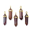 Natural Tiger Iron Pointed Pendants G-G025-01G-11-1