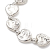 Heart CCB Plastic Beaded Bracelets BJEW-JB13008-02-3