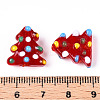 Christmas Theme Handmade Lampwork Bumpy Beads X-LAMP-G142-06A-3