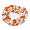Electroplate Glass Beads Strands X-EGLA-N002-12G-2
