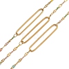 304 Stainless Steel Enamel Dapped Chain Oval Link Chains CHS-K021-15G-09-1