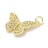 Rack Plating Brass Micro Pave Clear Cubic Zirconia Pendants KK-Z039-20G-2