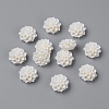 15MM White Flower Resin Cameo Cabochons for Finger Ring Making X-RB772Y-5-1