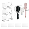 3-Slot Multi-Purpose Acrylic Comb Organizer Wall-Mounted Bathroom Storage Shelf ODIS-WH0030-334A-1