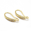 Brass Micro Pave Cubic Zirconia Earring Hooks ZIRC-P071-29G-NR-1