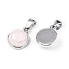 Natural Rose Quartz Pendants G-T131-19F-2