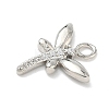 Brass Micro Pave Clear Cubic Zirconia Pendants KK-H528-05B-P-2