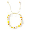 Bohemian Style Glass Seed Beads & Imitation Pearl Braided Bead Bracelets XW4926-4-1