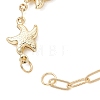 304 Stainless Steel Starfish Link Chain and Brass Paperclip Chain Bracelet Making AJEW-JB01590-2