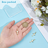 3Pcs Brass with Synthetic Opal Pendants KK-BC0015-77C-3