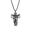 Vintage Stainless Steel Cross Pendant Necklace for Men MW5712-3-1