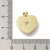 Brass Micro Pave Cubic Zirconia Pendants X-KK-R002-10G-3