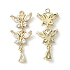 Brass Pave Cubic Zirconia Pendants KK-G462-47KCG-1