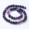 Natural Striped Agate/Banded Agate Beads Strands G-G753-07-6mm-2