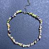 Natural Mixed Stone Chip Beaded Necklaces for Women IW6789-61-1