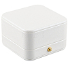 Square Imitation Leather Couple Ring Storage Boxes with Velvet Inside and Golden Findings CON-WH20005-23C-7