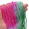 Transparent Painted Glass Beads Strands X-DGLA-A034-T2mm-A03-2