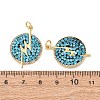 Brass Rhinestone Pendants KK-C143-26G-3