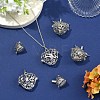 6Pcs 3 Styles Brass & Alloy  Bead Cage Pendants FIND-YW0011-82-4