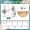 2Pcs Sterling Silver Ice Pick Pinch Bails STER-BC0002-84-2