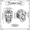 50Pcs Skull Alloy European Beads MPDL-PA0001-02-2