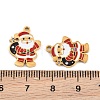 Christmas 304 Stainless Steel Enamel Pendants SA-CBA85C0-02G-G-3