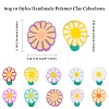 60g 10 Styles Handmade Polymer Clay Cabochons CLAY-CJ0001-66-2