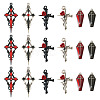 24Pcs 6 Styles Alloy Enamel Pendants ENAM-TA0001-56-2